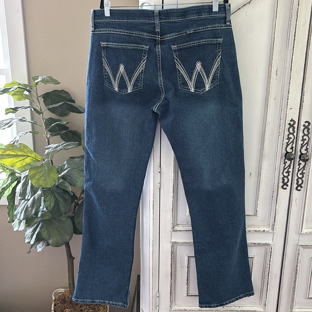 Wrangler Q-Baby Women's Jeans Bootcut Dark Wash Denim Size 32 x 33.5 - Picture 4 of 8